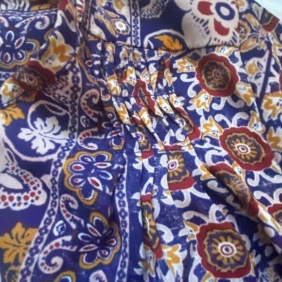 Collective Concepts Womens Front Tie Floral Blouse-Size Medium-GUC - Picture 4 of 8